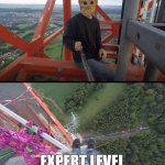 Social Distancing, Lattice Climber Edition | SOCIAL DISTANCING; EXPERT LEVEL | image tagged in borntoclimbtowers,lattice climbing,climbing meme,climber,daredevil,heavy metal | made w/ Imgflip meme maker