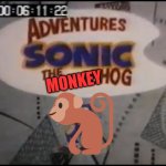 Adventures Of Sonic The Monkeyhog Pilot | MONKEY | image tagged in aosth pilot | made w/ Imgflip meme maker