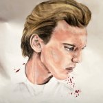 Another Henry Creel drawing (Stranger Things) | image tagged in stranger things,drawing,art,netflix,villain,blonde | made w/ Imgflip meme maker