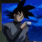 Goku black drinking tea