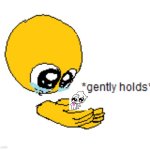 gently hold gummy