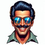 Indian man with sunglasses and a grin