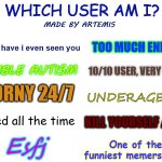 Which user am I? meme