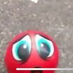 Sad red ball