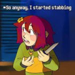 Anyway I started stabbing (art by shimmer-shy)