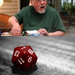 Gary Gygax DND D20 dice roll 1 dungeon master template