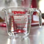 Measuring cup of water