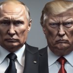 America's Two Great Enemies - Putin and Trump meme