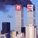 A SECOND PLANE HAS HIT MILLY KIT COMMUNITY IS UNDER ATTACK | Channel ban | image tagged in twin tower style,9/11,twin towers,makiko fox,millychan bunny,kit | made w/ Imgflip meme maker