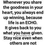 Life is an echo quote JPP
