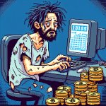 dead beat dad making crypto currency coins