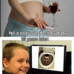 The skibidi toilet kids really make me wanna pull my hair out :) | 10 years later: | image tagged in no it wont affect my baby | made w/ Imgflip meme maker