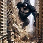 King Kong Destroying Skyscrapers in Manhattan