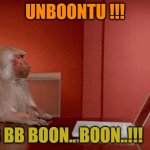 Base chain Base Baboon | UNBOONTU !!! B B BB BOON.. BOON..!!! | image tagged in baboon | made w/ Imgflip meme maker