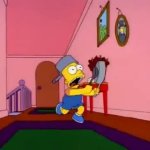 Bart screaming I don't want to work GIF Template