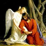 angel comforting jesus