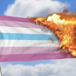 Burning the femboy flag
