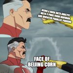 The real winners. | BEING A NASA DATA ANALYST WITH 3 PHDS FROM HARVARD AND INVENTED PARALLEL PARKING; FACE OF BEIJING CORN | image tagged in omni man blocks punch,steven he,beijing corn,failure,youtube | made w/ Imgflip meme maker