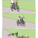 Bycicle self harm meme