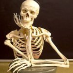 Skeleton waiting