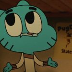 Gumball closing his mouth 3 meme