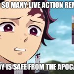 tanjiro and the apocalypse meme