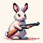 bunny with a shotgun