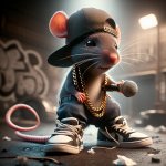 Rat dressed like a thug