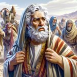 Moses the prophet confused by israel's stubborness