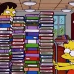 Lisa Simpson in the library