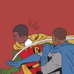 Batman and robin face slap