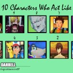 top 10 characters who act like me | DARRELL | image tagged in top 10 characters who act like me,you guys always act like you're better than me,relevant,relatable,the ladies man,top 100 | made w/ Imgflip meme maker