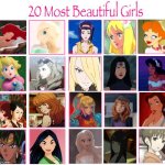 20 most beautiful girls meme