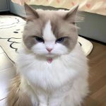 Cute angry cat