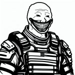 demonic grin wojak helldivers 2 meme template black lineart whit