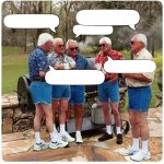 Annual meeting of elderly white men template