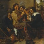 The Smokers (c. 1636) by Adriaen Brouwer
