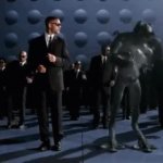 men in black naka whales dance GIF Template