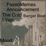 foxedmemes announcement template meme