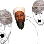 US Soldier Finding Osama Bin Laden in Pakistan be like: | image tagged in two soyjacks transparent,osama bin laden,usa,war on terror,memes,pakistan | made w/ Imgflip meme maker