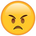 unhappy emoji