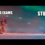Twitter vs Bowser | STUDENTS; TEST AND EXAMS | image tagged in twitter vs bowser | made w/ Imgflip meme maker