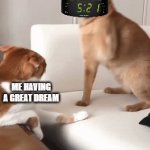 alarm clocks | ME HAVING A GREAT DREAM | image tagged in gifs,fun | made w/ Imgflip video-to-gif maker