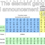 The element gang shared announcement template meme