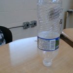 Empty Water Bottle Stood on its topp
