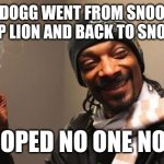 I remember. I won't forget. | SNOOP DOGG WENT FROM SNOOP DOGG TO SNOOP LION AND BACK TO SNOOP DOGG; AND HOPED NO ONE NOTICED | image tagged in snoop dogg | made w/ Imgflip meme maker