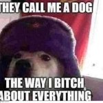 i love bitching | image tagged in they call me a dog the way i bitch about everything | made w/ Imgflip meme maker