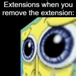 "*pop-up appears* Why did you uninstall the extension?" like bruh fr | Nobody:
Extensions when you
remove the extension: | image tagged in gifs,memes,funny | made w/ Imgflip video-to-gif maker