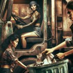 Female Garbage Truck Crew