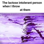 Lactose intolerant person obliterated template